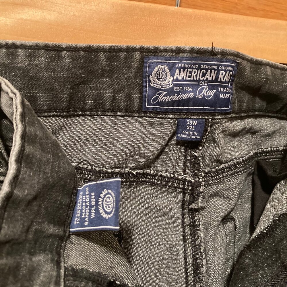 MENS AMERICAN RAG JEANS SIZE 33w x 32L Pre-Owned - Picture 5 of 7